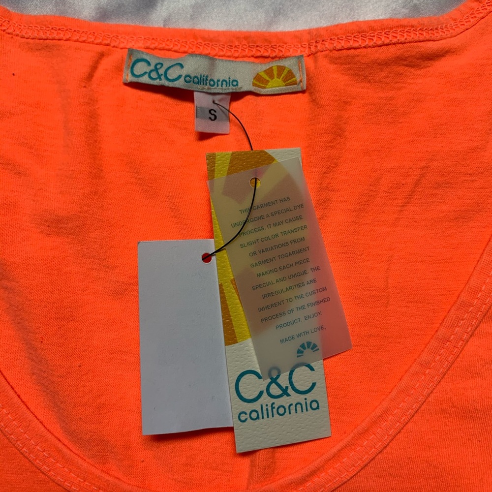 C&C California | Women’s Size S Orange T-Shirt - Picture 3 of 4